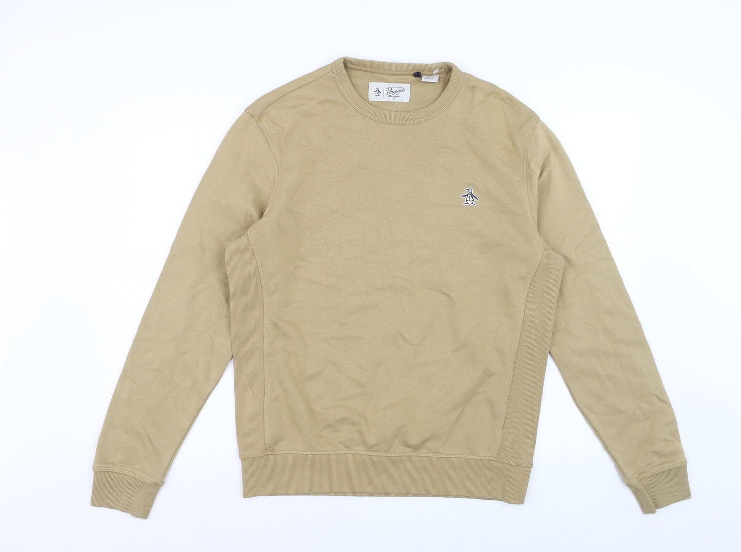 Original Penguin by Munsingwear Men's Beige Crew Neck Sweatshirt Size S