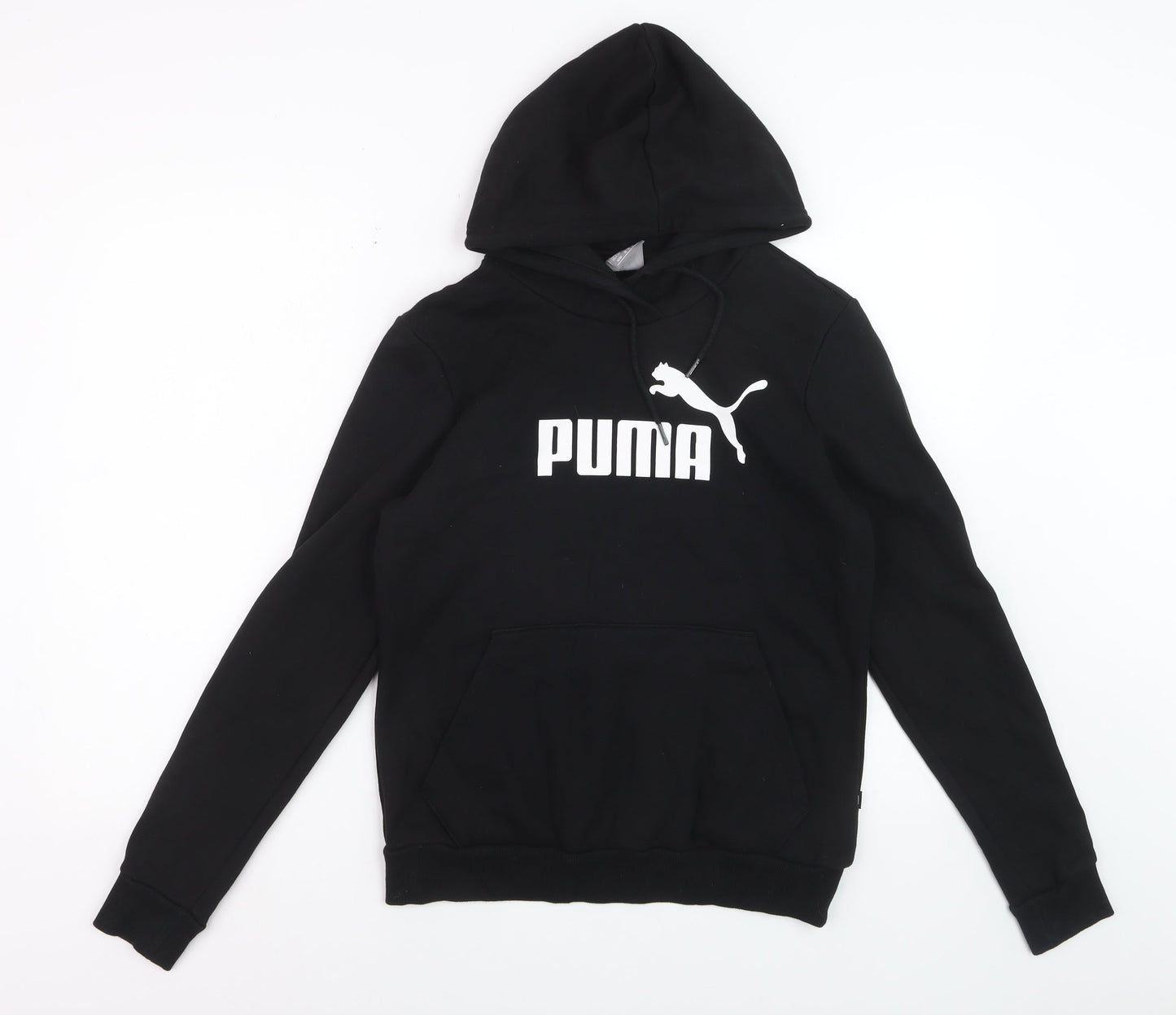 Puma Womens Black Hoodie UK 12 Pullover Hooded Sweatshirt