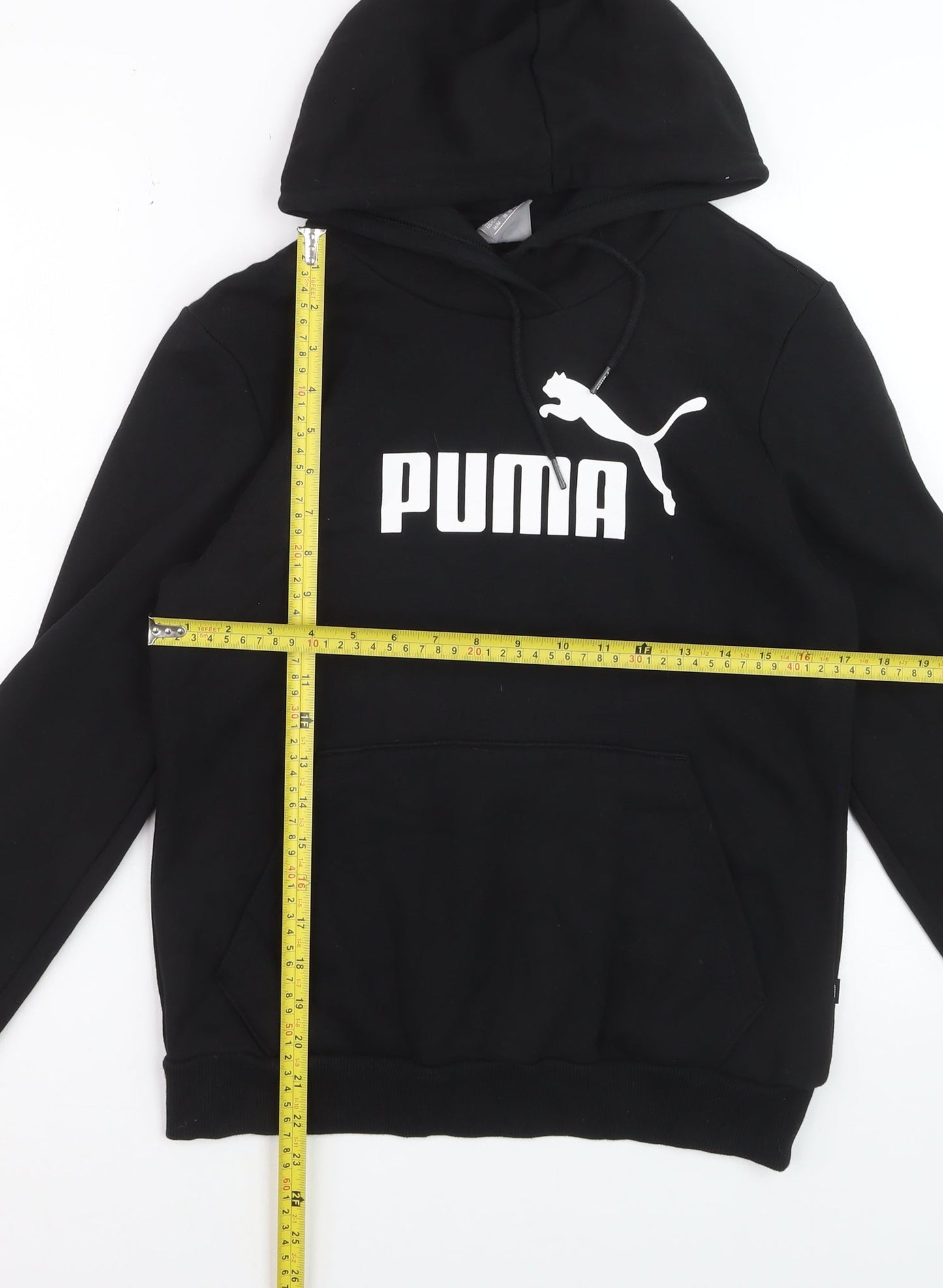 Puma Womens Black Hoodie UK 12 Pullover Hooded Sweatshirt