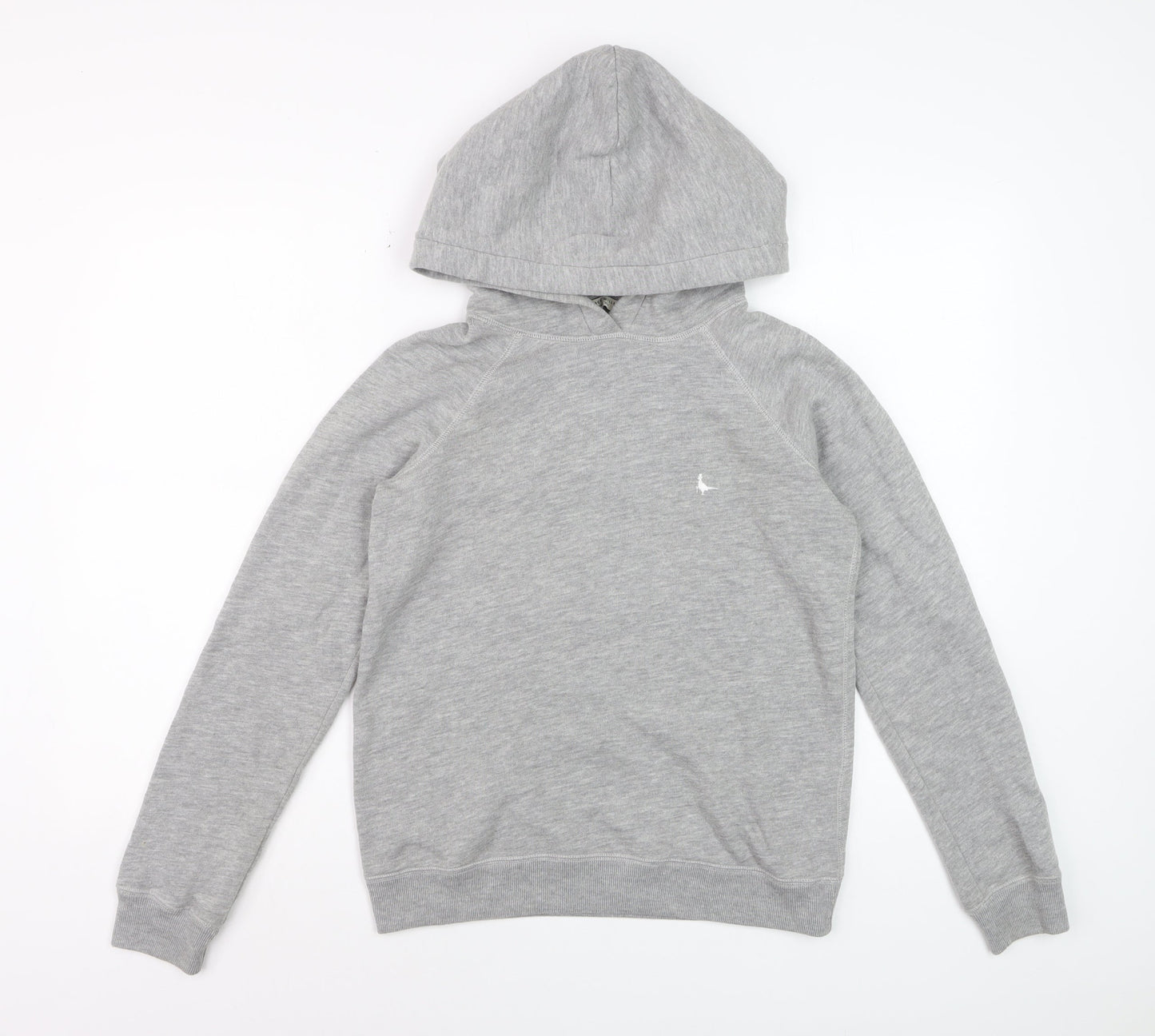 Jack Wills Women's Grey Pullover Hoodie UK 8 Cotton Blend