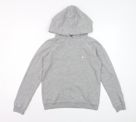 Jack Wills Women's Grey Pullover Hoodie UK 8 Cotton Blend