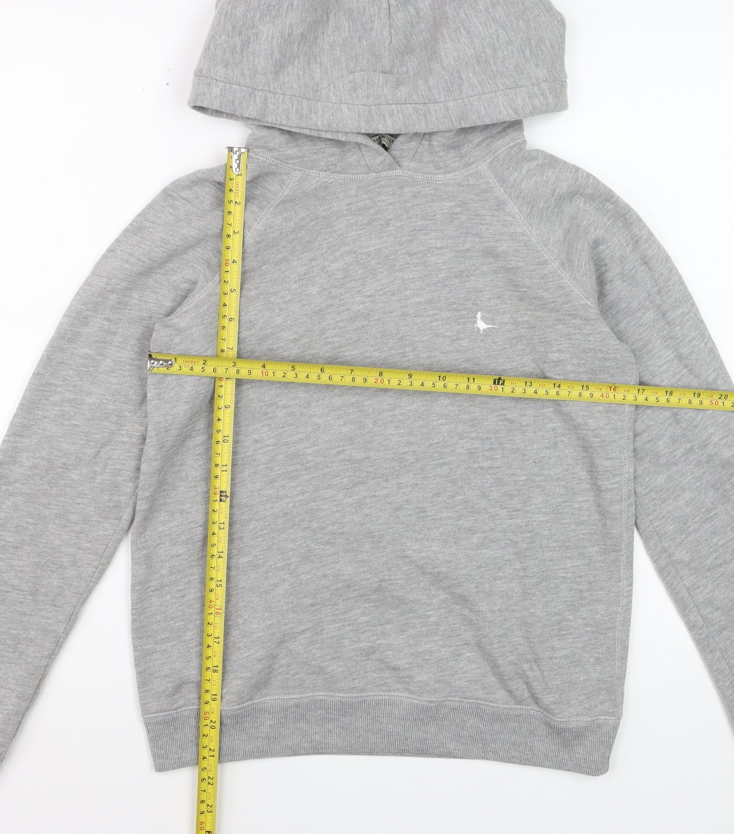 Jack Wills Women's Grey Pullover Hoodie UK 8 Cotton Blend