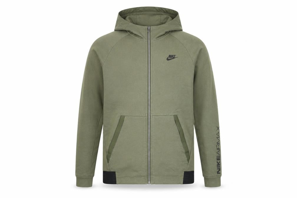Nike Air Max Men's Green Hooded Full Zip Jacket Size M
