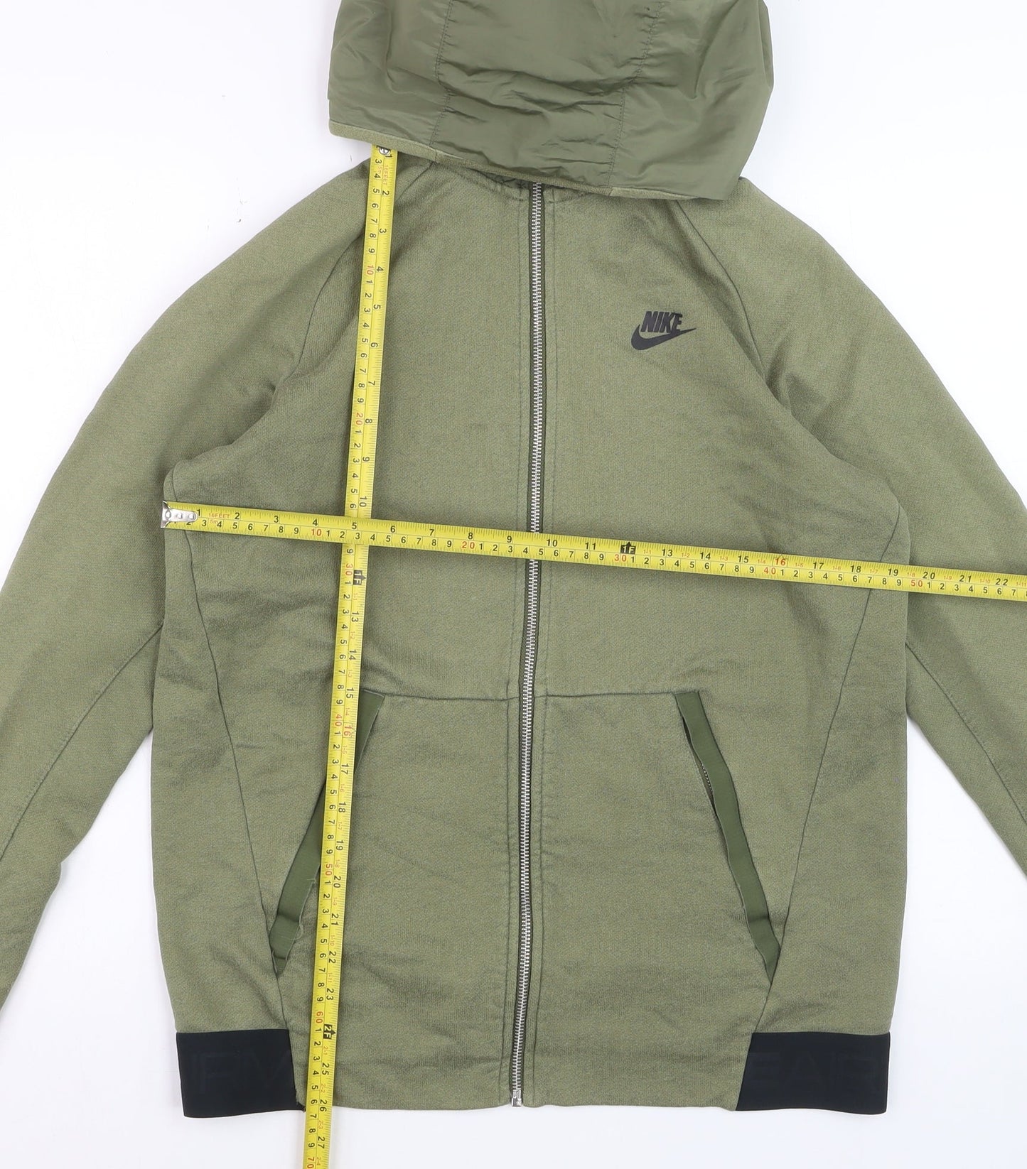 Nike Air Max Men's Green Hooded Full Zip Jacket Size M