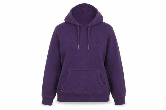 Superdry Women's Purple Pullover Hoodie UK 14 Cotton Blend