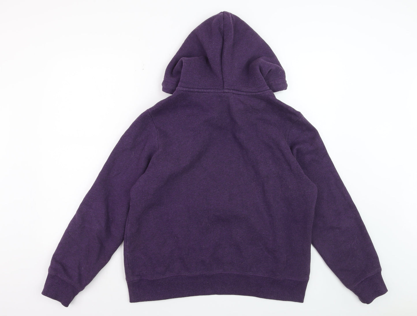 Superdry Women's Purple Pullover Hoodie UK 14 Cotton Blend