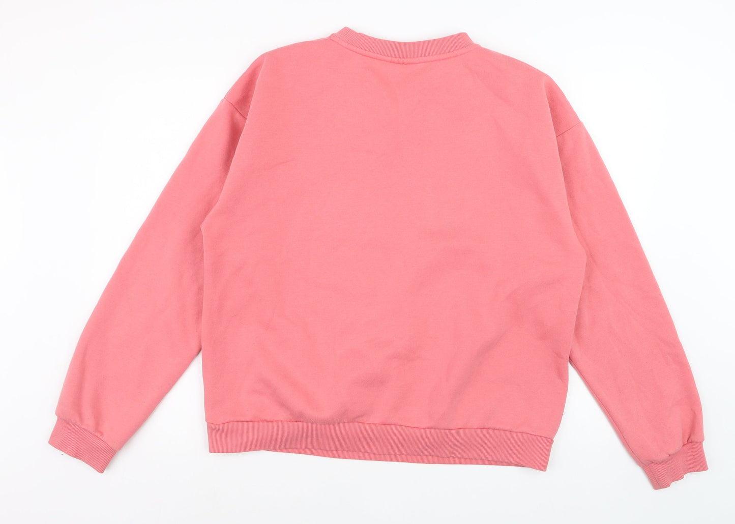Fila Womens Pink Logo Pullover Sweatshirt Size L Casual Style