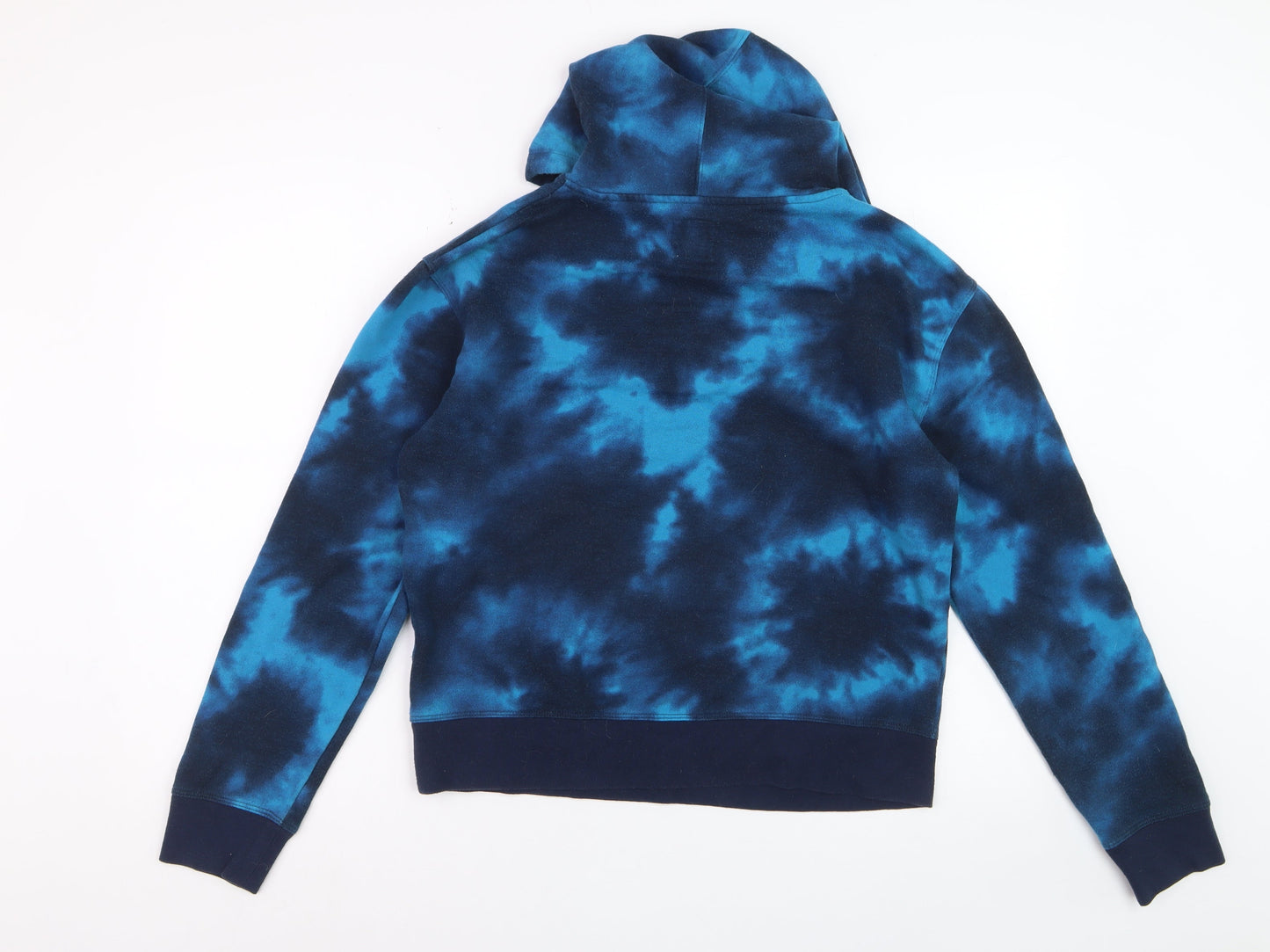 Champion Women's Blue Tie-Dye Pullover Hoodie Size M Cotton Blend