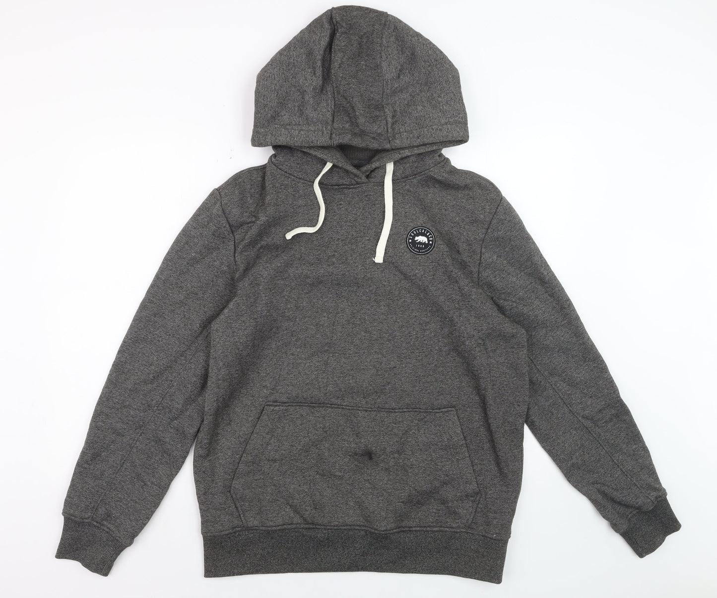 SoulCal & Co Mens Grey Pullover Hoodie L Cotton Blend Casual Sweatshirt