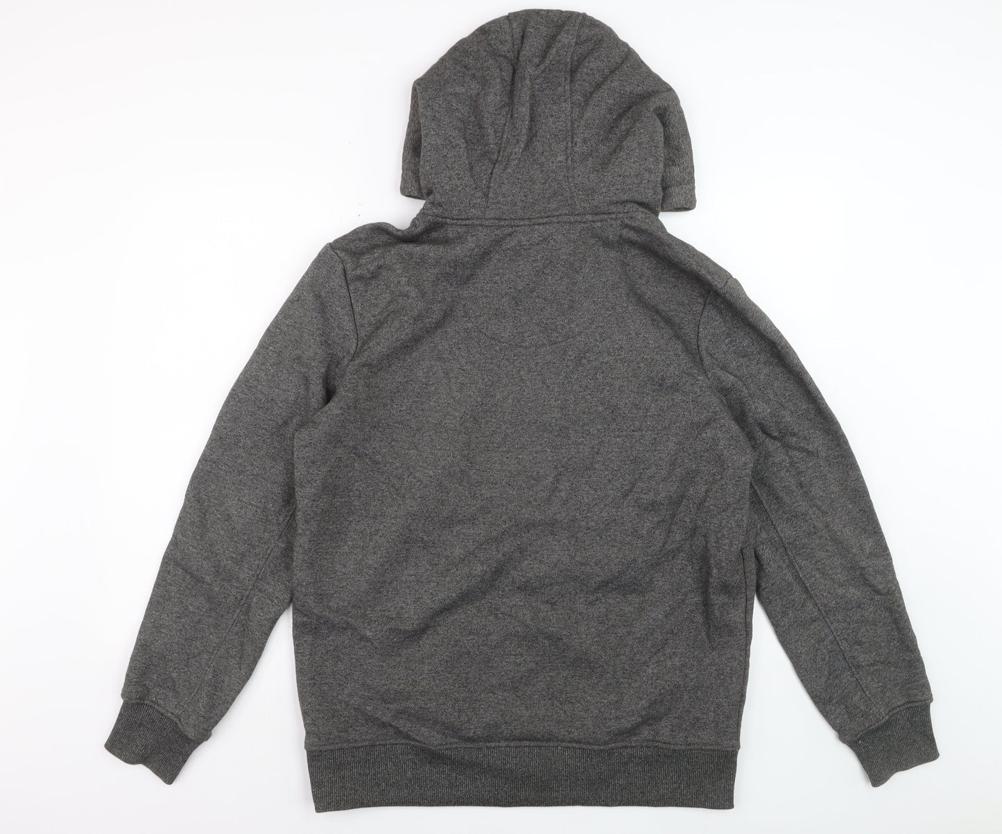 SoulCal & Co Mens Grey Pullover Hoodie L Cotton Blend Casual Sweatshirt