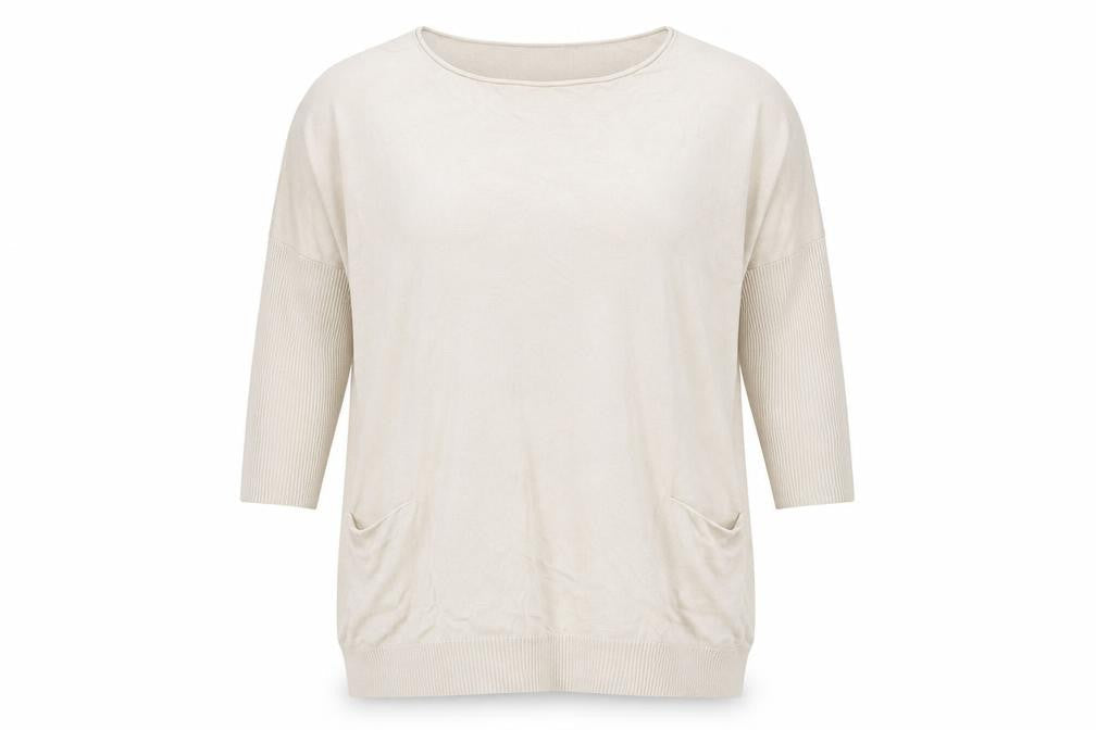 The White Company Women's Beige Tunic Jumper Size S Relaxed Knit