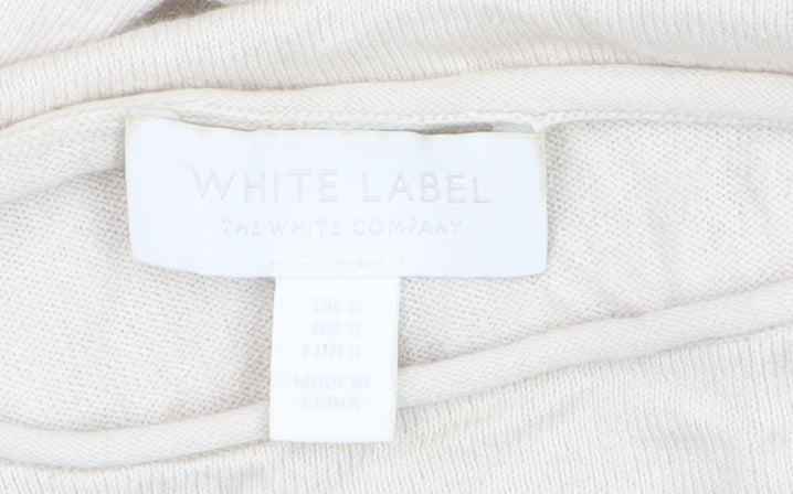 The White Company Women's Beige Tunic Jumper Size S Relaxed Knit