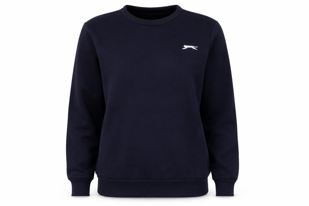 Slazenger Womens Navy XS Pullover Sweatshirt Polyester Cotton Logo