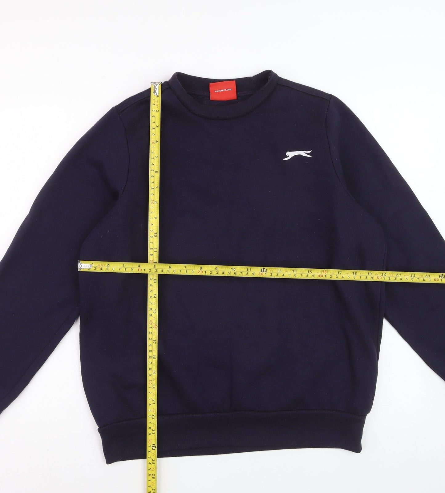 Slazenger Womens Navy XS Pullover Sweatshirt Polyester Cotton Logo