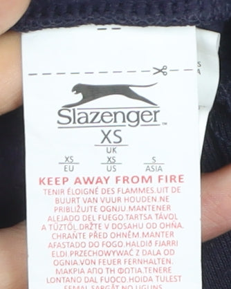 Slazenger Womens Navy XS Pullover Sweatshirt Polyester Cotton Logo