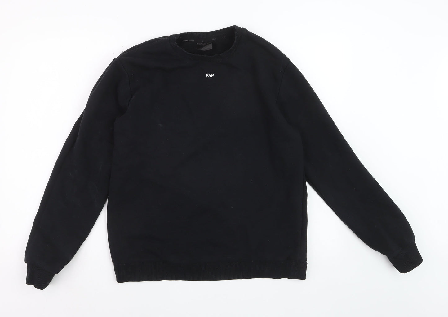 MP Men's Black Pullover Fleece Sweatshirt Size L Regular Fit