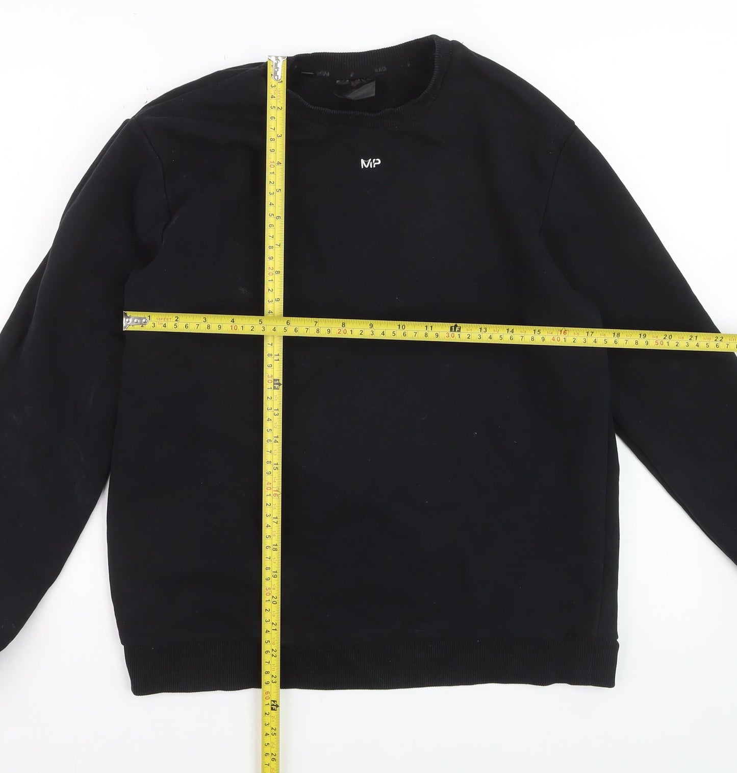 MP Men's Black Pullover Fleece Sweatshirt Size L Regular Fit