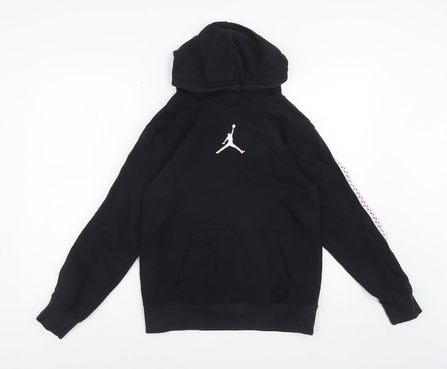 Jordan Boys Black Pullover Hoodie Size 12-13 Years Jumpman Logo Sweatshirt