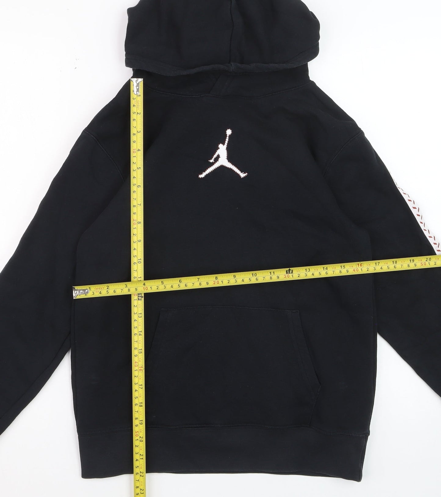 Jordan Boys Black Pullover Hoodie Size 12-13 Years Jumpman Logo Sweatshirt