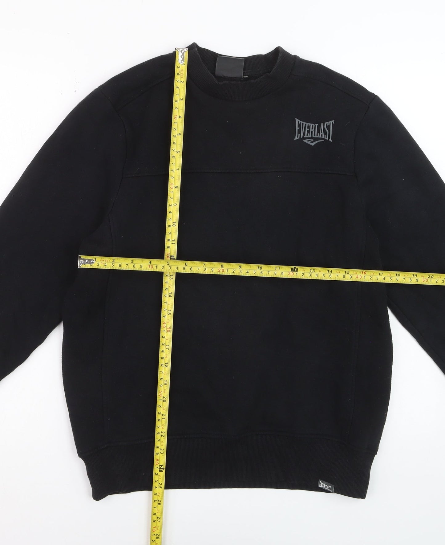 Everlast Men’s Black XS Pullover Sweatshirt Crew Neck Logo