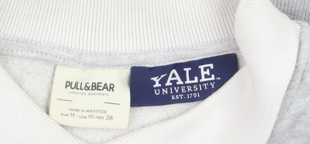 Pull&Bear Women Grey Yale University Relaxed Fit Sweatshirt M