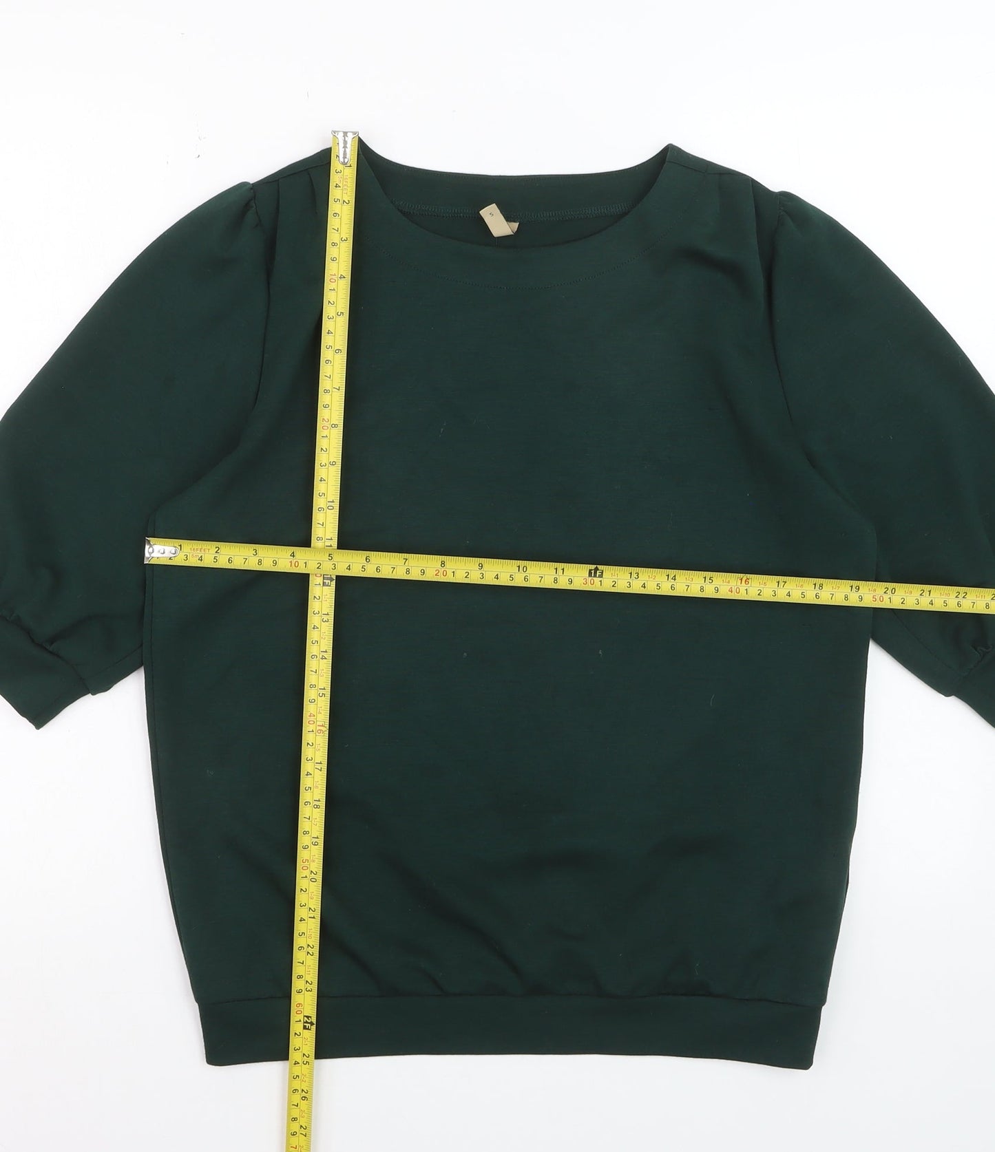 Soyaconcept Womens Green 3/4 Sleeve Basic Blouse Size S