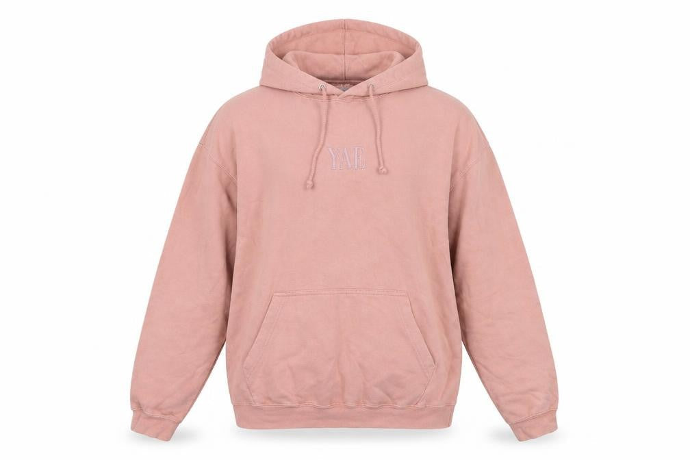 YAE Womens Pink Pullover Hoodie Large Cotton Blend Casual