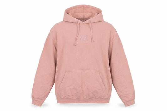 YAE Womens Pink Pullover Hoodie Large Cotton Blend Casual