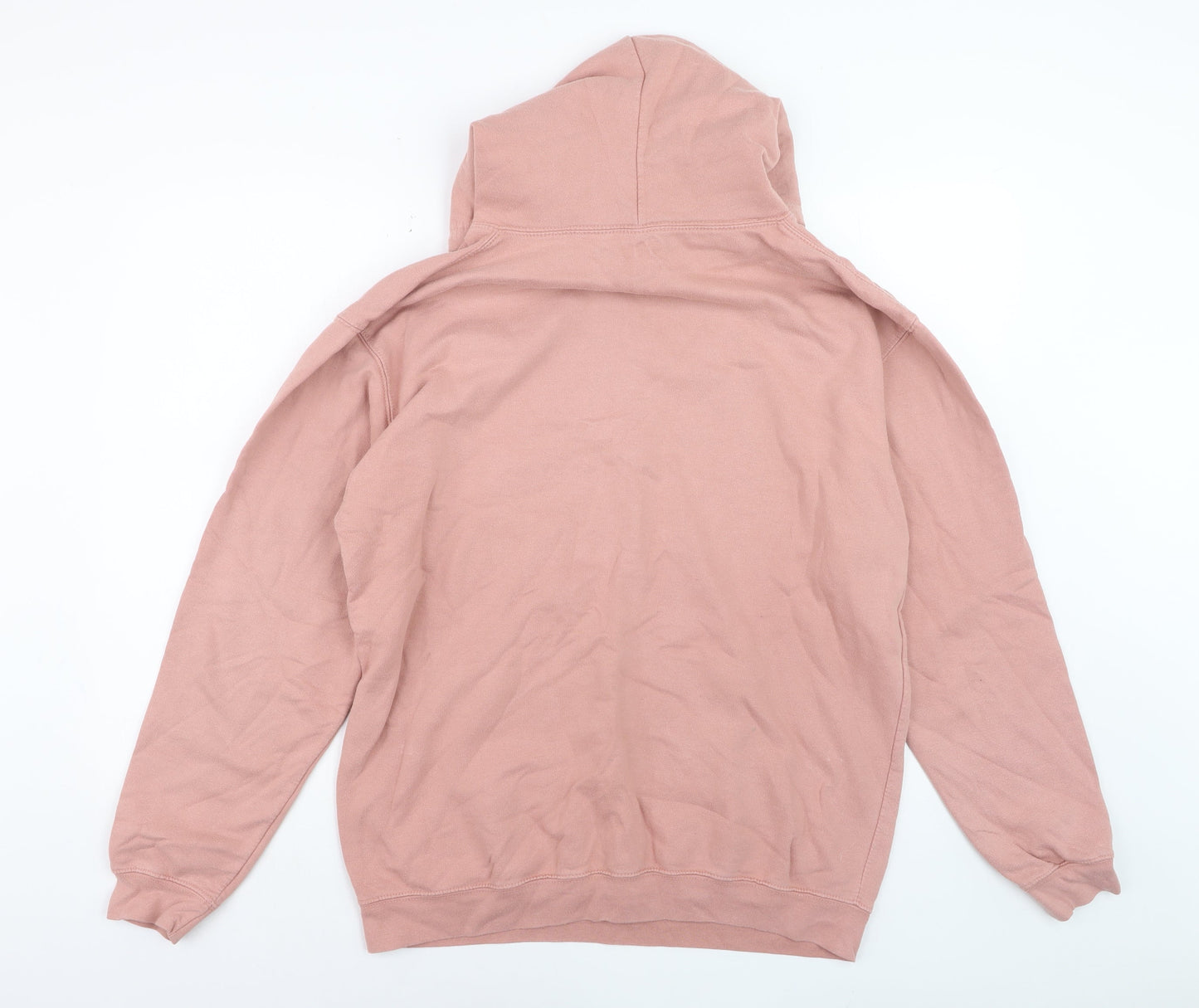YAE Womens Pink Pullover Hoodie Large Cotton Blend Casual