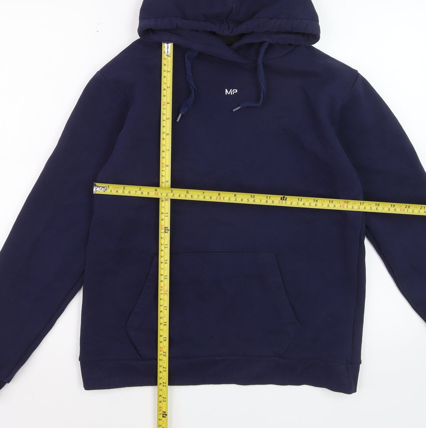 MP Mens Blue Pullover Hoodie Size S Regular Fit Long Sleeve