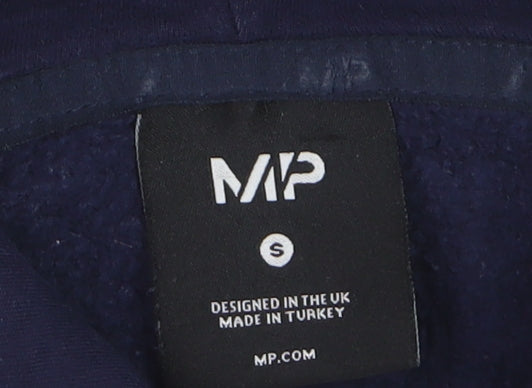 MP Mens Blue Pullover Hoodie Size S Regular Fit Long Sleeve
