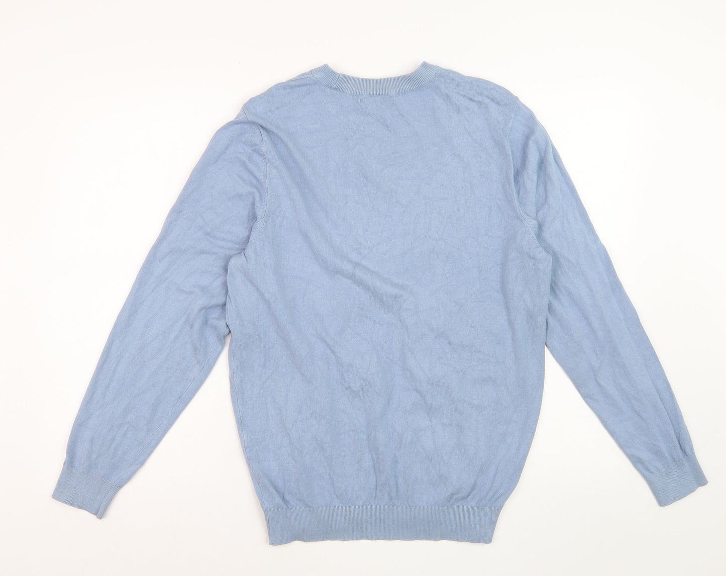 Zara Women Blue Crew Neck Long Sleeve Pullover Jumper Size 12