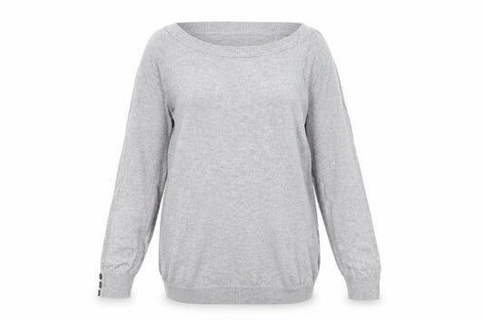 Jasper Conran Women's Grey Size 8 Crew Neck Long Sleeve Jumper