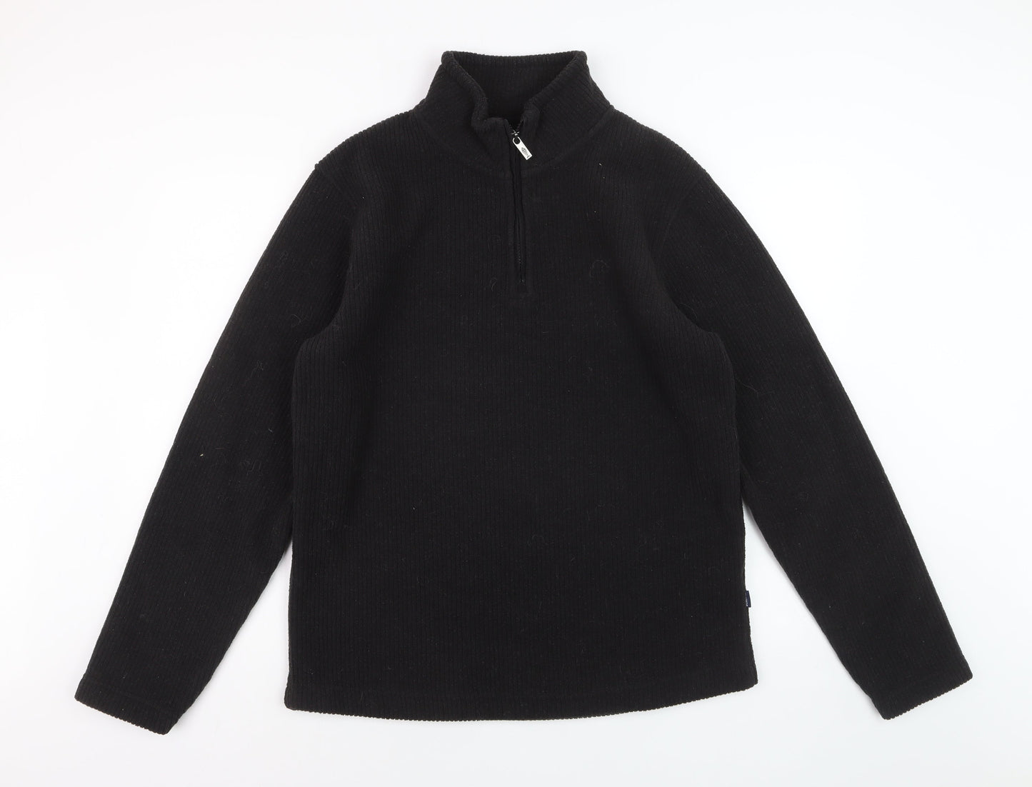 Weird Fish Men's Black Fleece 1/4 Zip Pullover Sweatshirt M