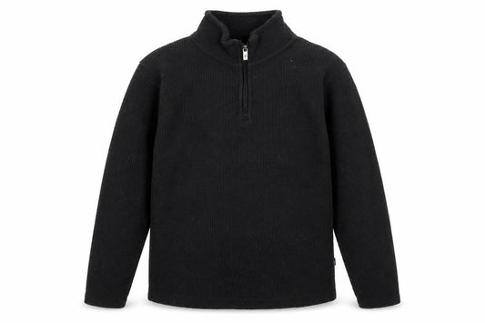 Weird Fish Men's Black Fleece 1/4 Zip Pullover Sweatshirt M