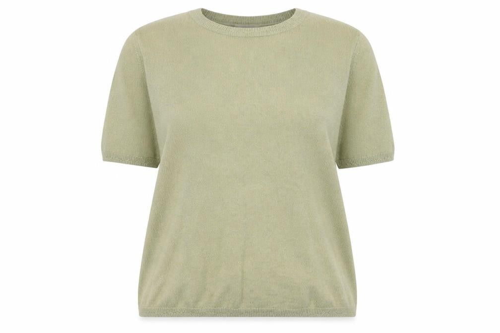Marks & Spencer Women's Green Acrylic Short Sleeve Pullover Jumper Size 20