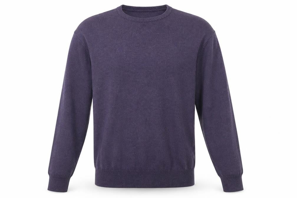 Marks and Spencer Men's Purple XL Lambswool Crew Neck Jumper