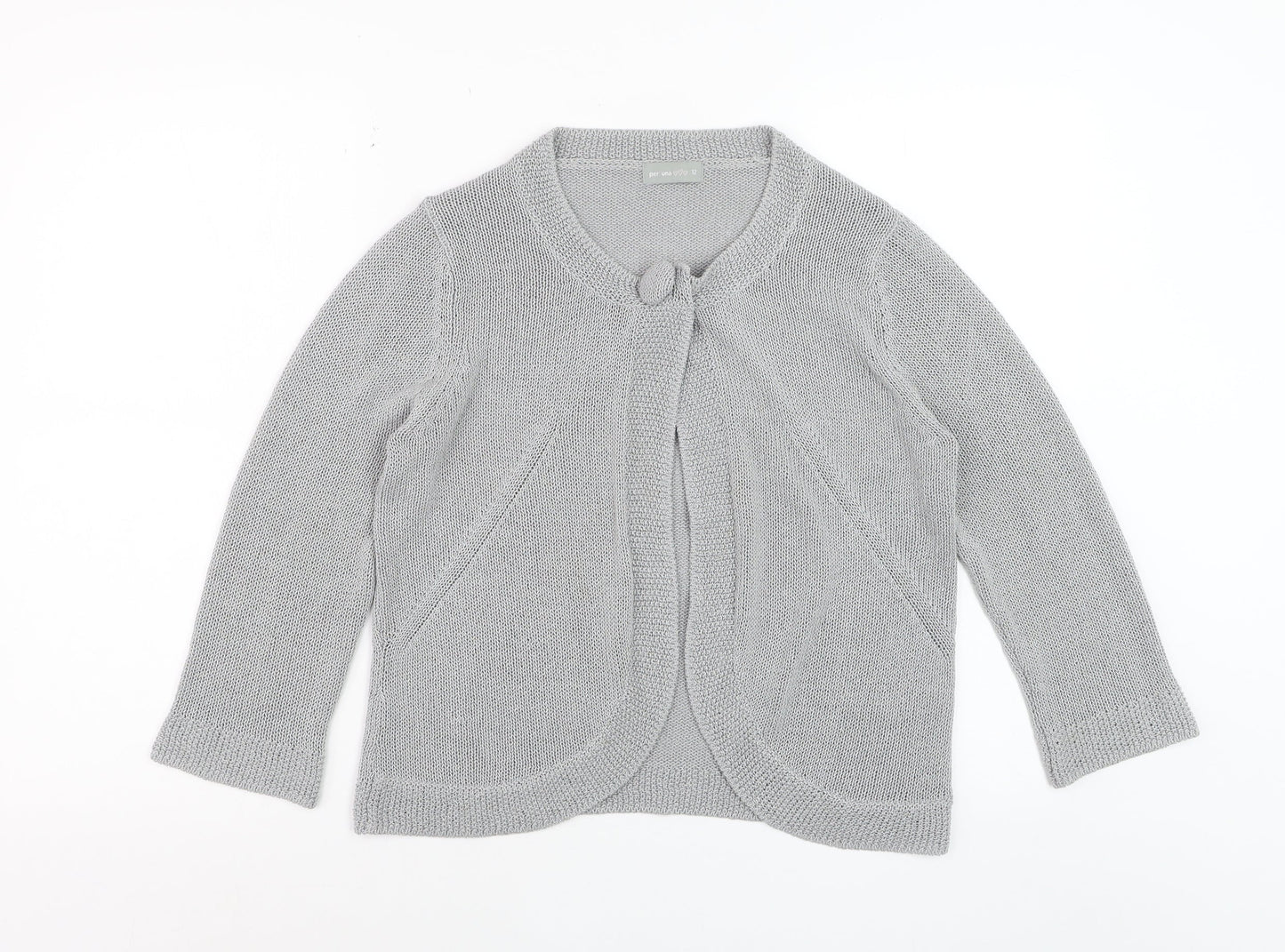 Marks and Spencer Per Una Women's Grey Size 12 Cardigan Jumper