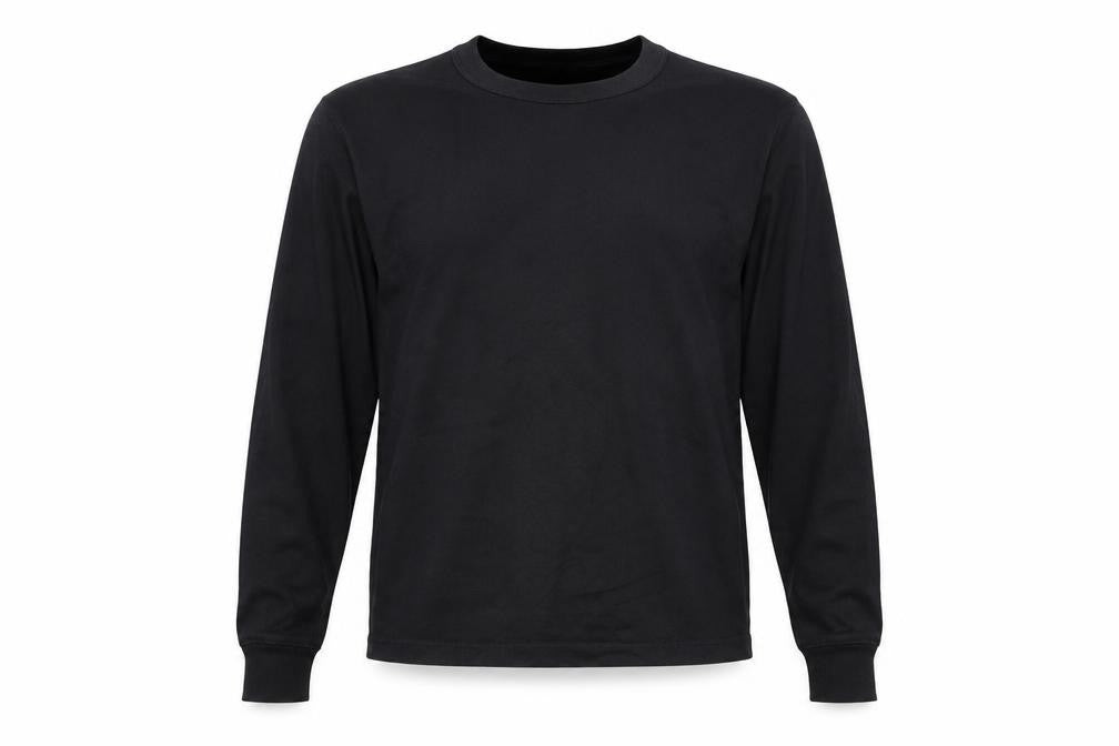 Uniqlo Women Black Long Sleeve Cotton Crew Neck Basic T-Shirt Size S