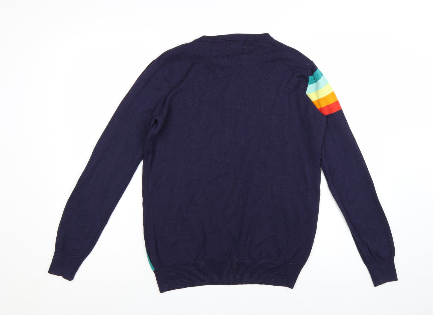 Sugarhill Brighton Women Blue Size 10 Rainbow Pullover Jumper