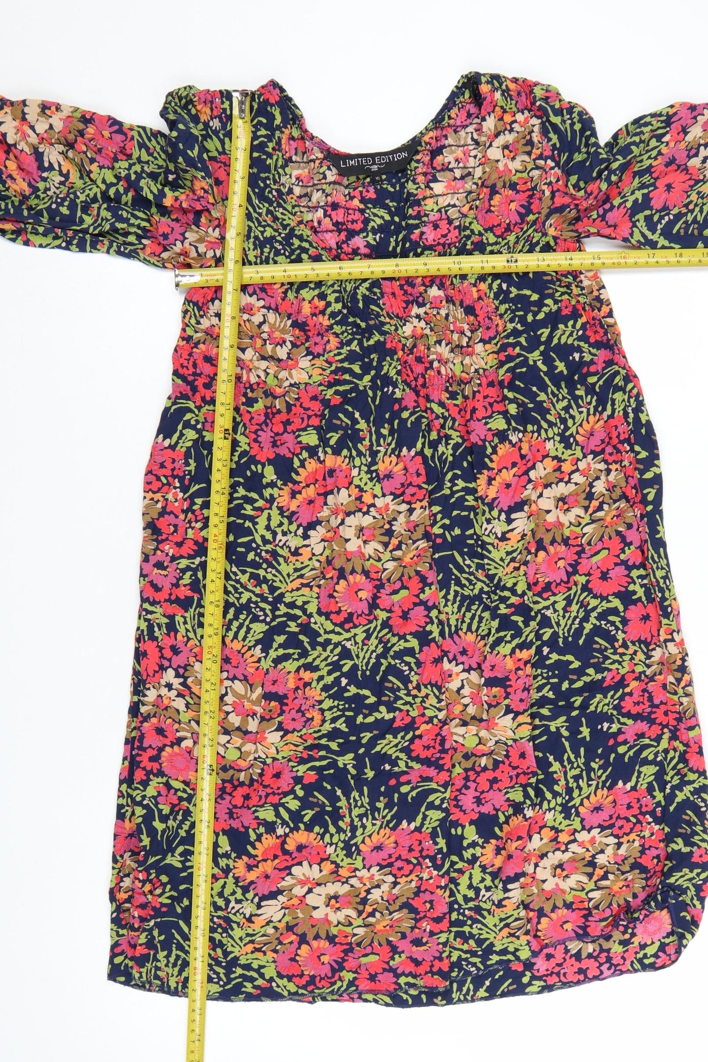New Look Women Multicoloured Floral Viscose Shift Dress Size 10