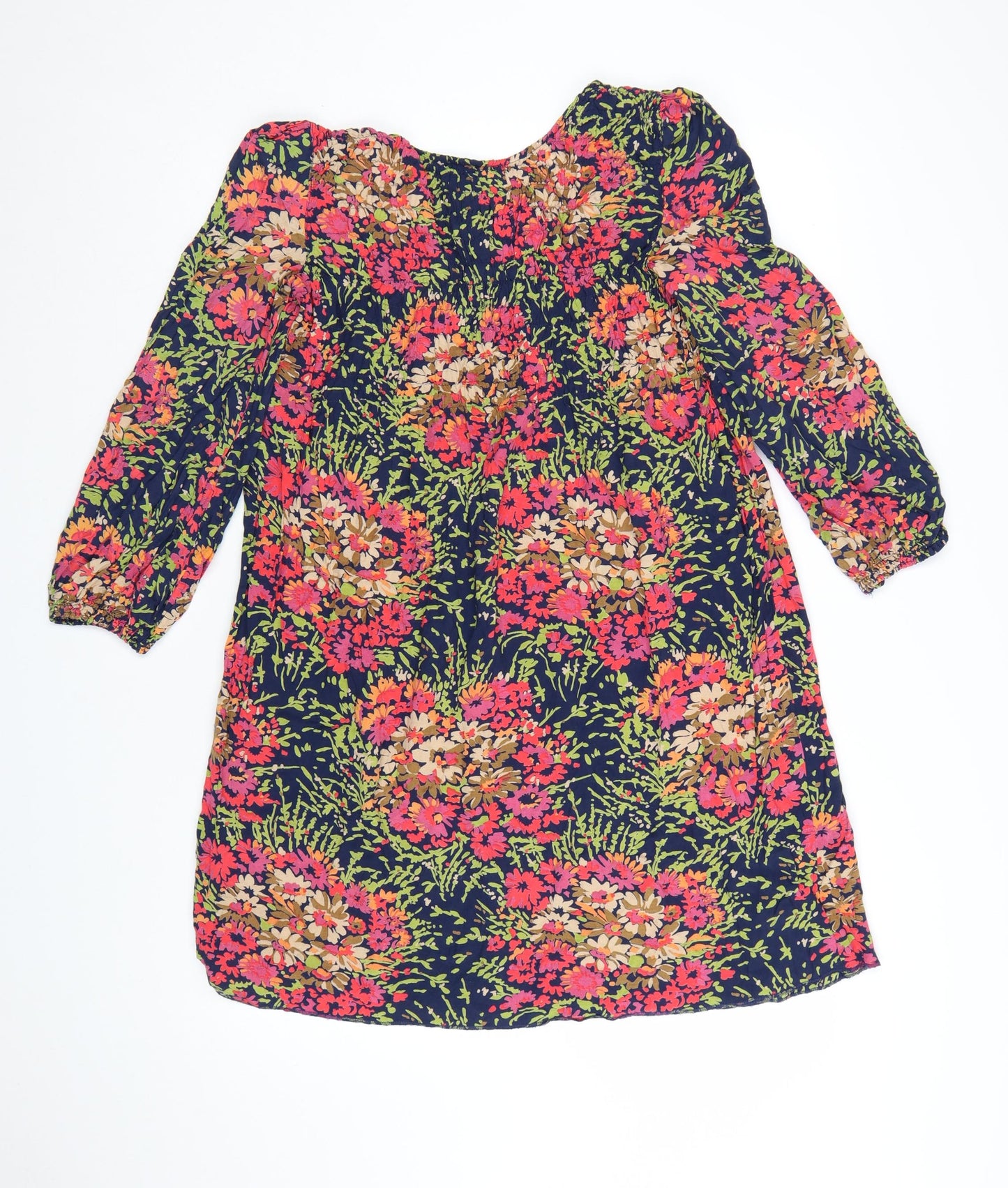New Look Women Multicoloured Floral Viscose Shift Dress Size 10