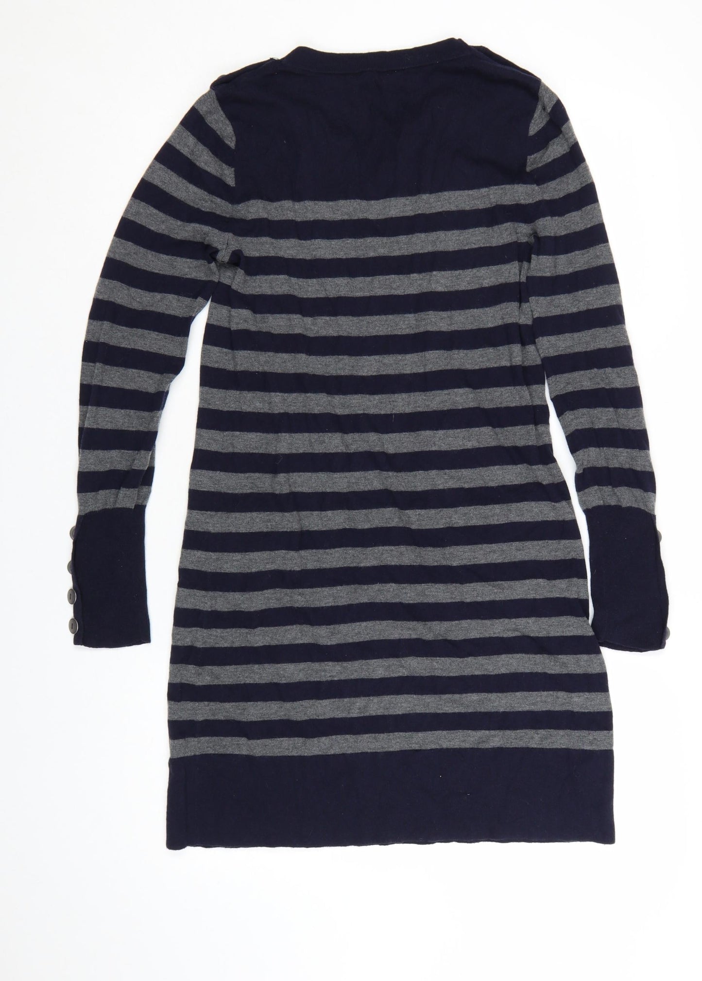 Phase Eight Women’s Blue Striped Wool Jumper Dress Size 10