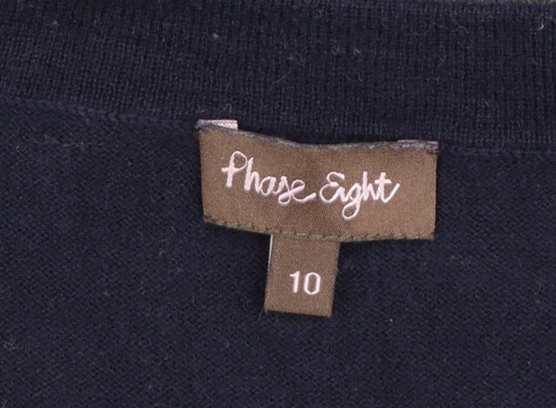 Phase Eight Women’s Blue Striped Wool Jumper Dress Size 10