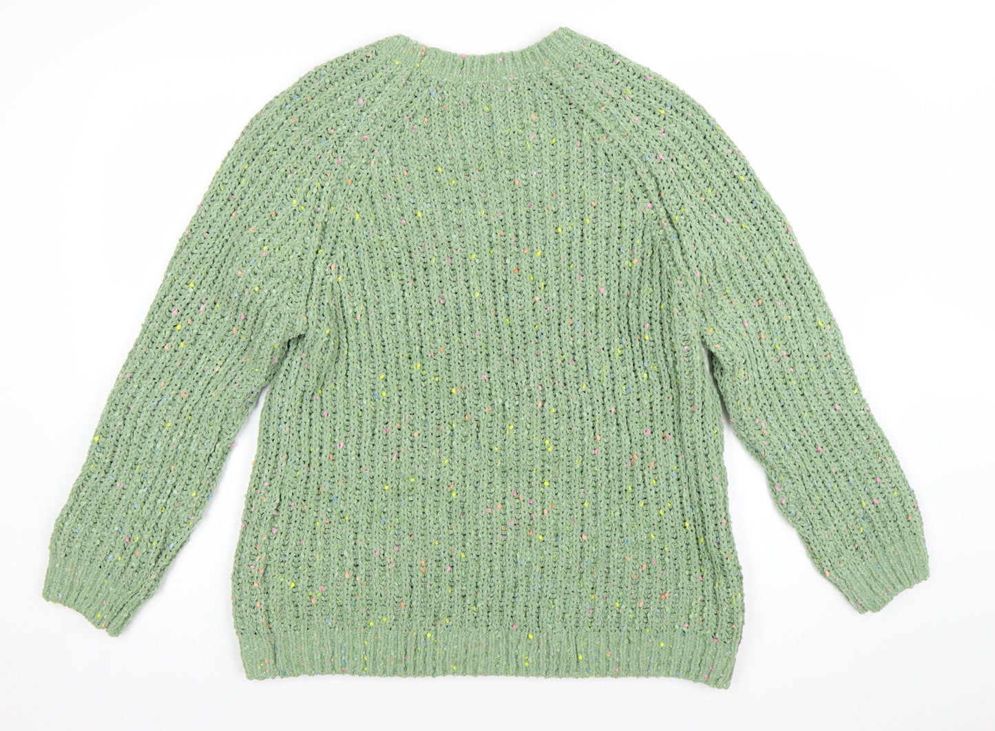Cotton Traders Women’s Green Size 18 Chunky Knit Pullover Jumper