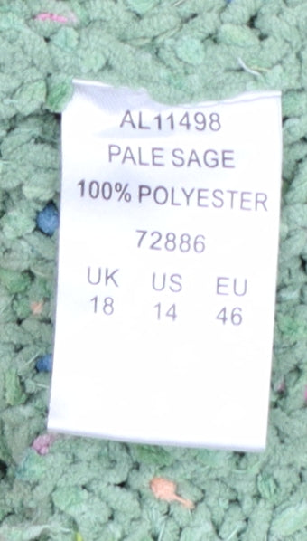 Cotton Traders Women’s Green Size 18 Chunky Knit Pullover Jumper