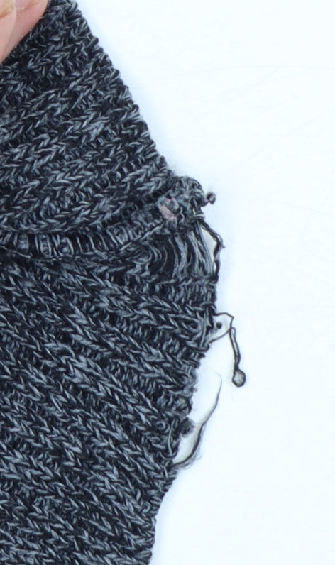 Kilroy Men's Grey Fair Isle Chunky Knit Acrylic Jumper Size L