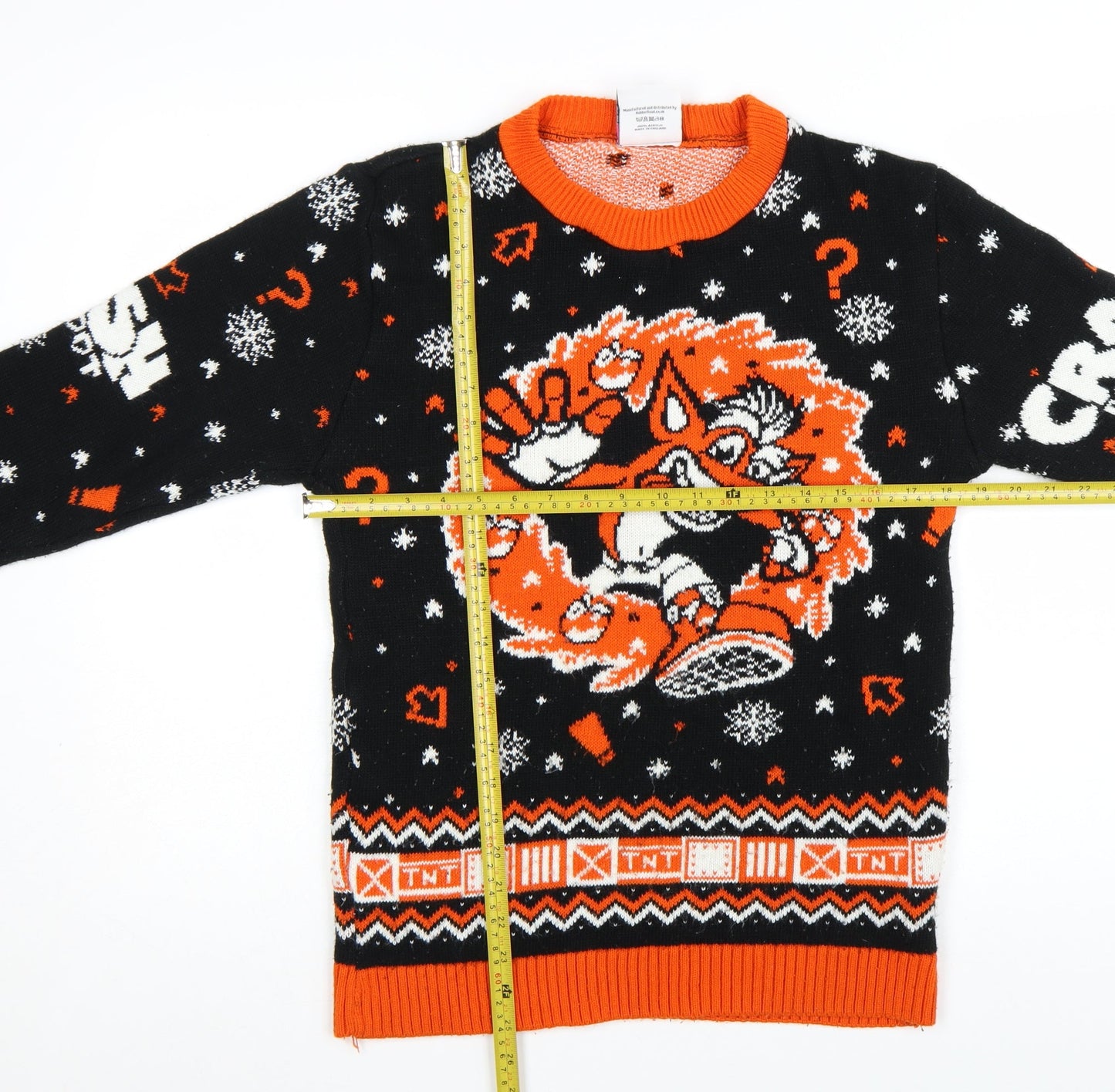Crash Bandicoot Men's Black Christmas Jumper Size S Pullover Knit