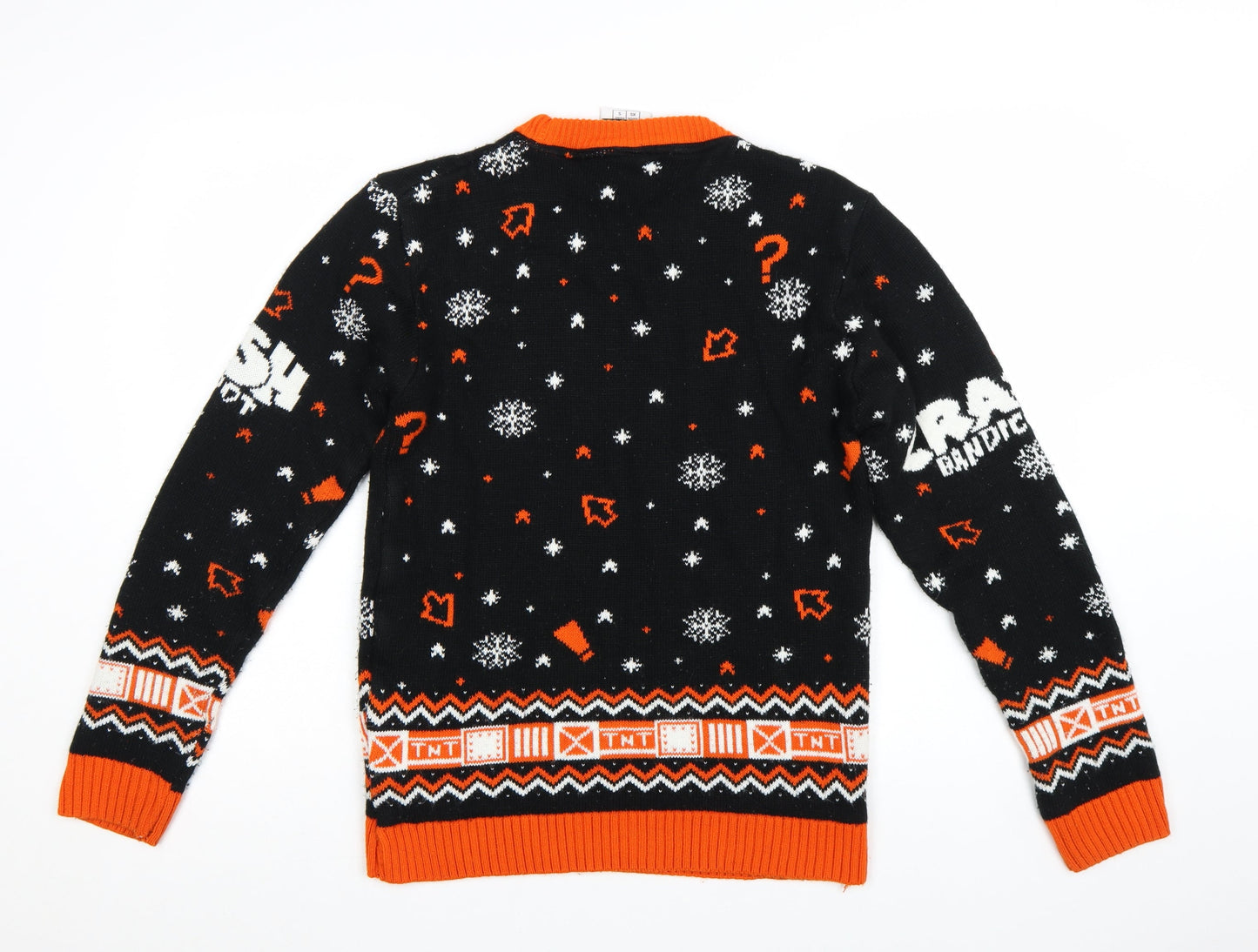 Crash Bandicoot Men's Black Christmas Jumper Size S Pullover Knit