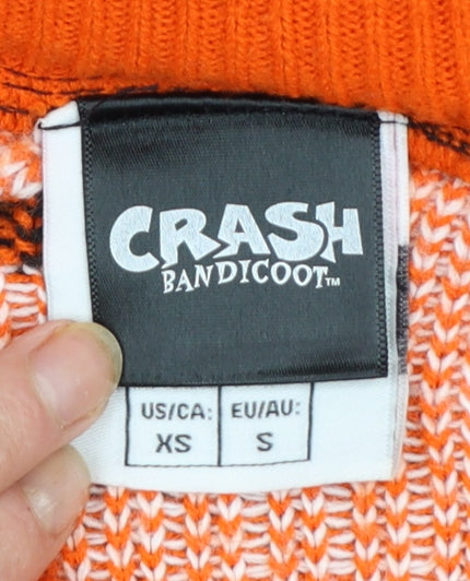 Crash Bandicoot Men's Black Christmas Jumper Size S Pullover Knit